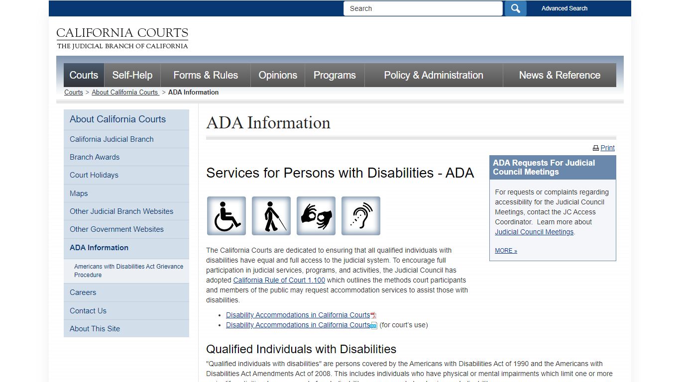 ADA Information - DCA - California